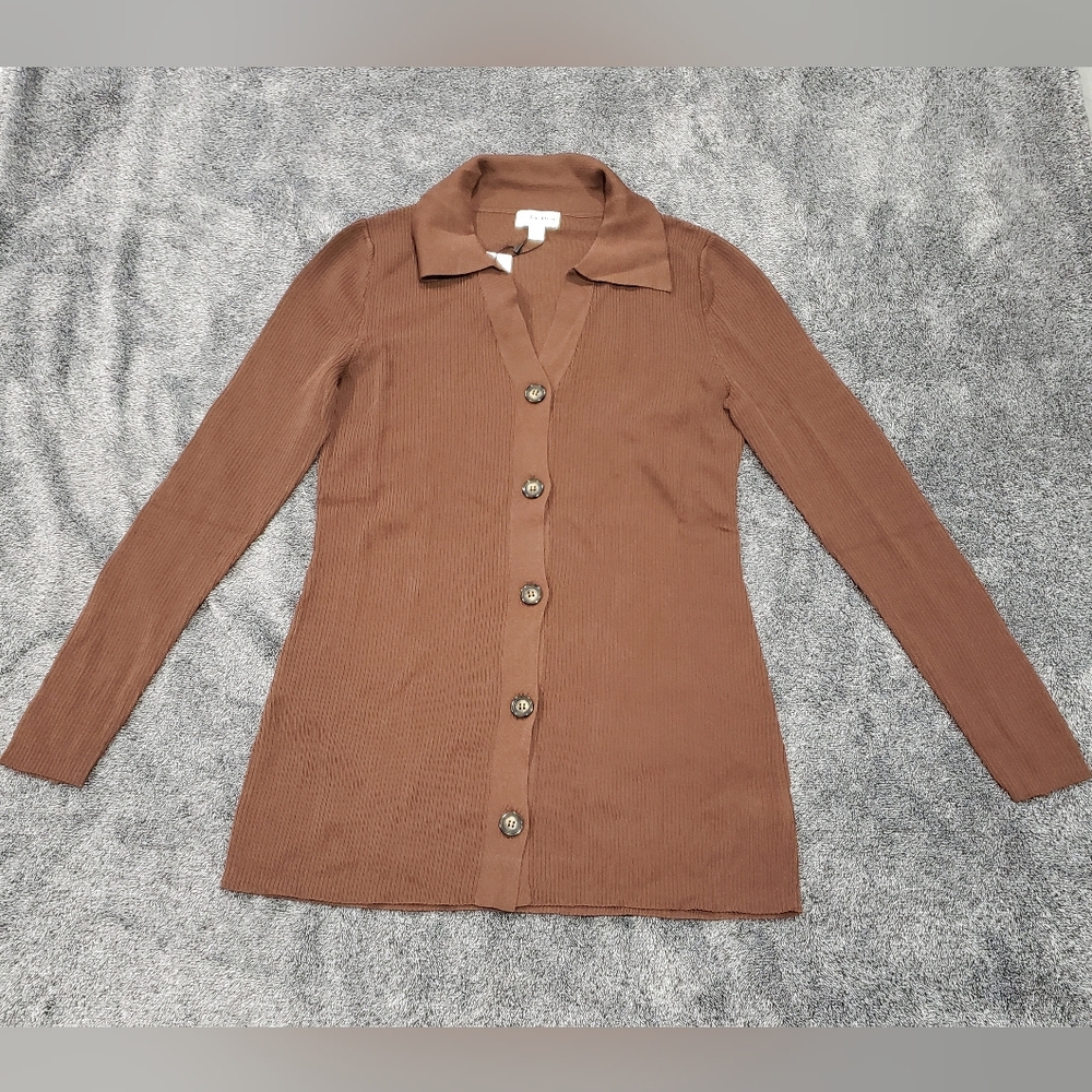 NWT❗The Drop Women's Constance Rib Button Down Sweater size L